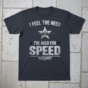 Top Gun Inspired “Need for Speed” Graphic T-Shirt | Vintage Fighter Jet Movie